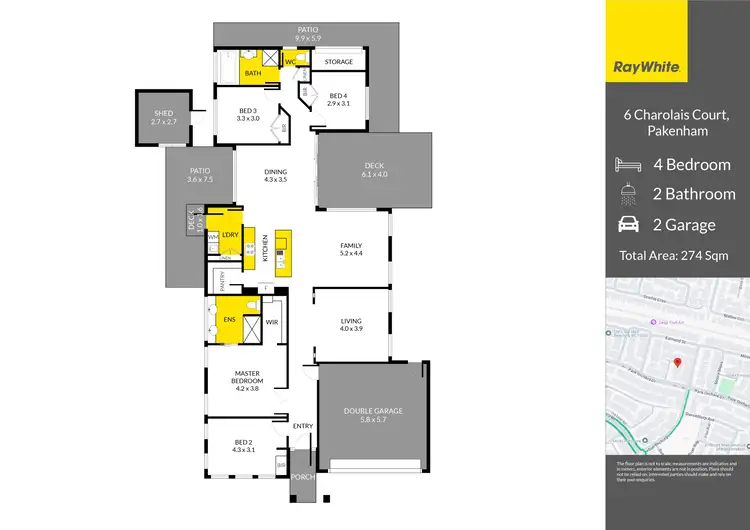 Floorplan of Homely house listing, 6 Charolais Court, Pakenham VIC 3810