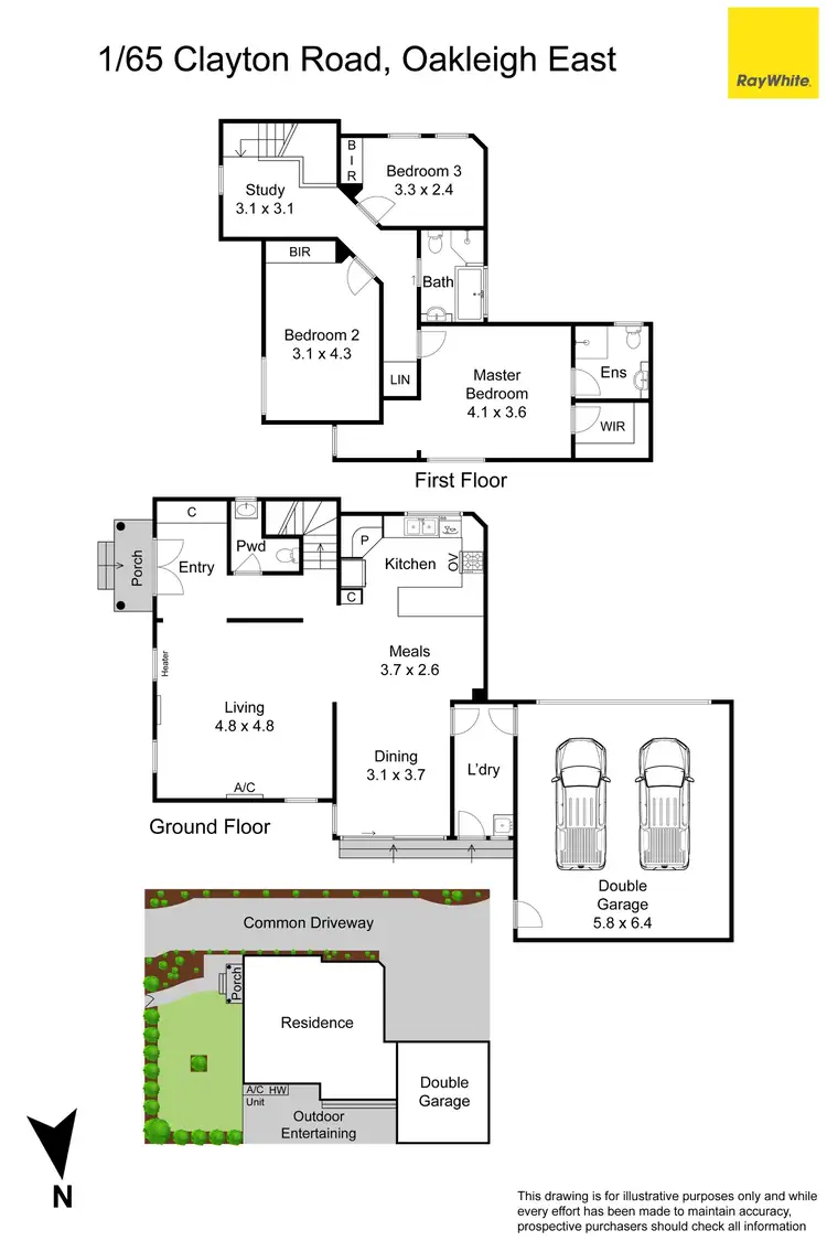Floorplan of Homely townhouse listing, 1/65 Clayton Road, Oakleigh East VIC 3166