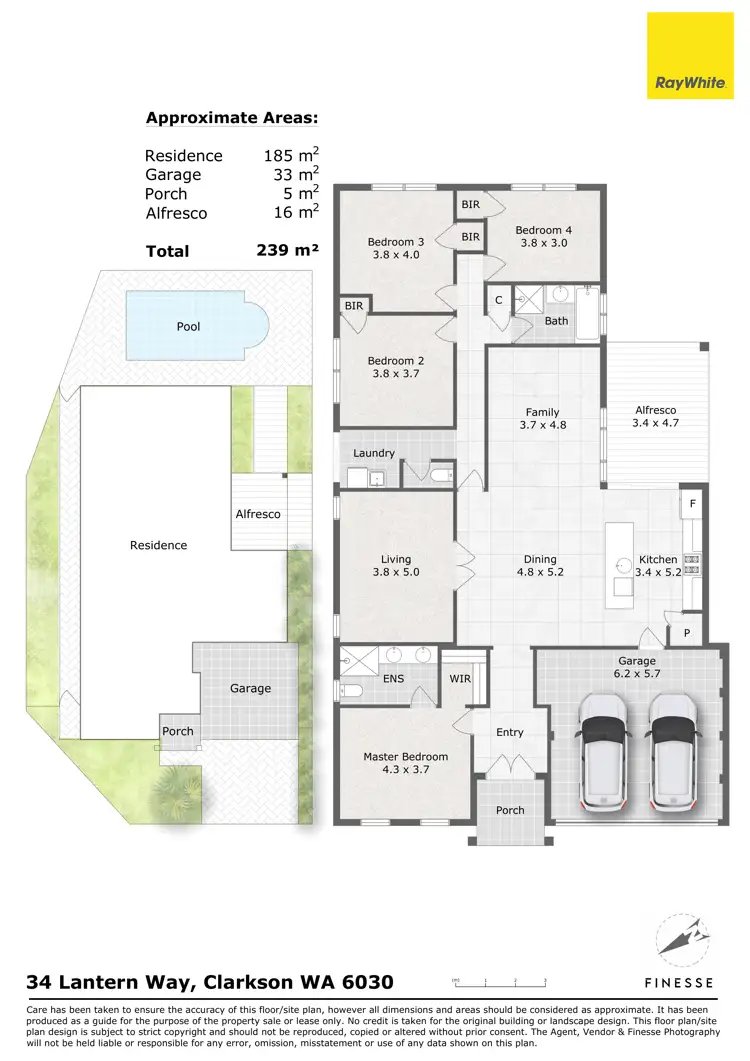 Floorplan of Homely house listing, 34 Lantern Way, Clarkson WA 6030