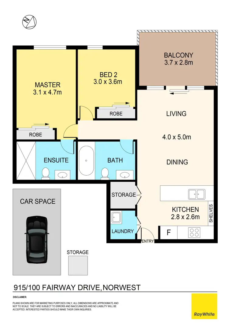 Floorplan of Homely apartment listing, 915/100 Fairway Drive, Norwest NSW 2153