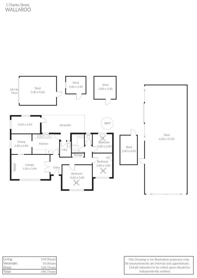 Floorplan of Homely house listing, 1 Charles Terrace, Wallaroo SA 5556