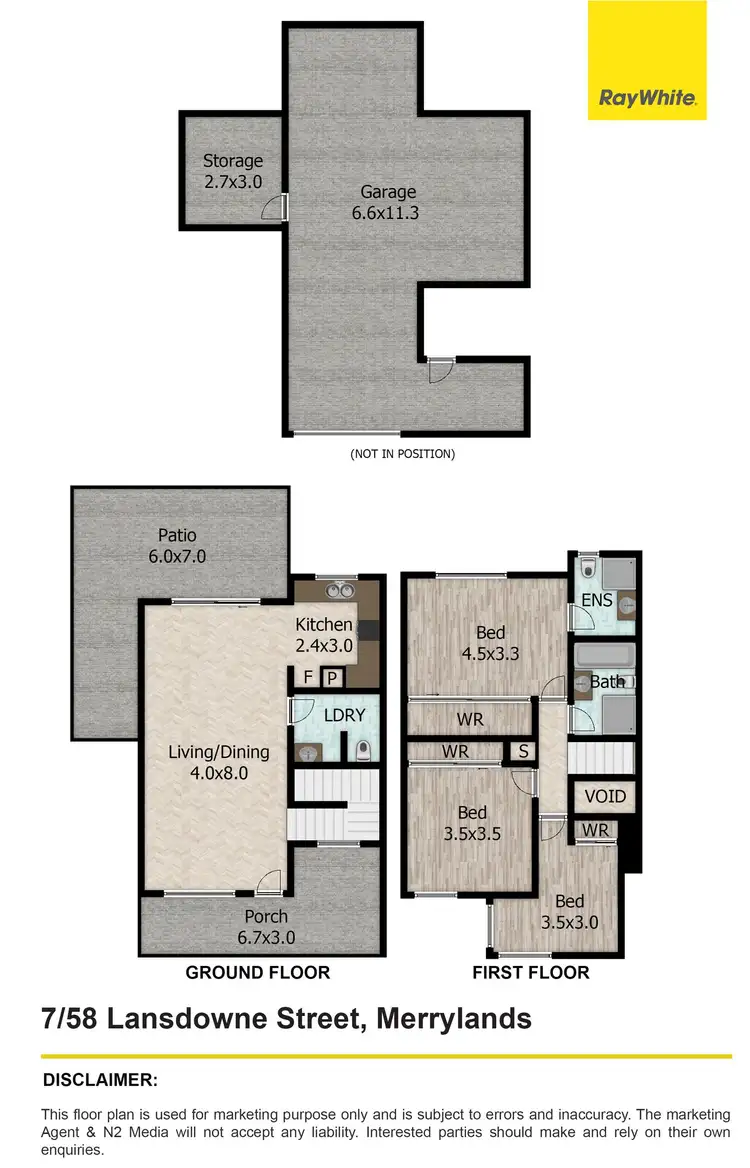 Floorplan of Homely townhouse listing, 7/58 Lansdowne Street, Merrylands NSW 2160