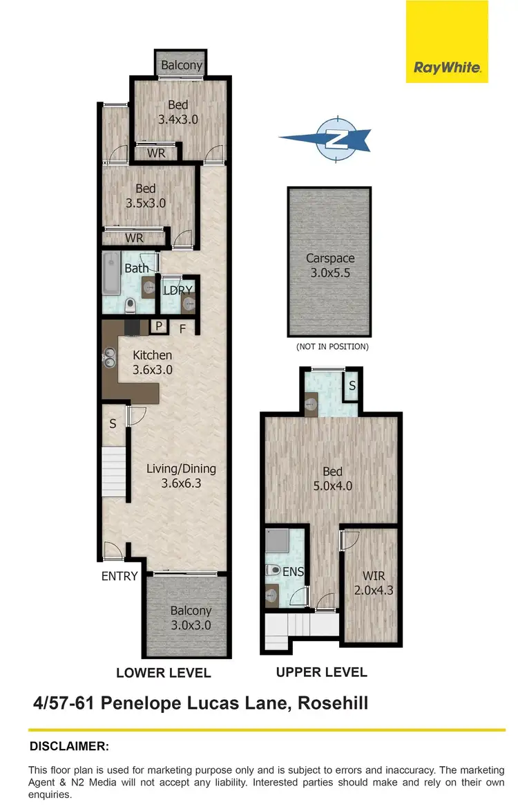 Floorplan of Homely unit listing, 4/57-61 Penelope Lucas Lane, Rosehill NSW 2142
