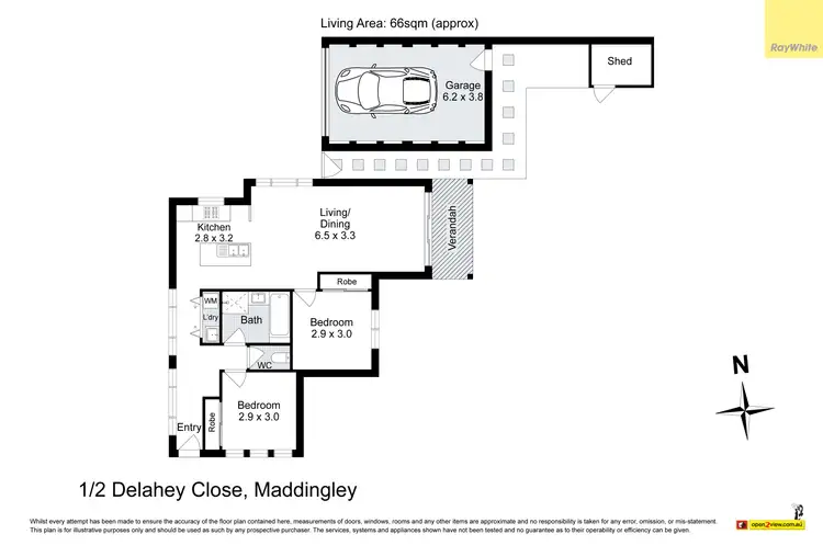 Floorplan of Homely unit listing, 1/2 Delahey Close, Maddingley VIC 3340