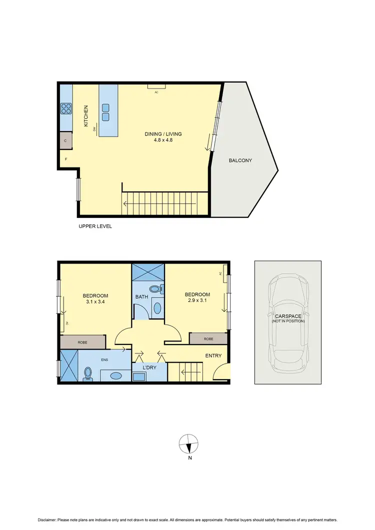 Floorplan of Homely townhouse listing, 2/11 Barningham Street, Brunswick VIC 3056
