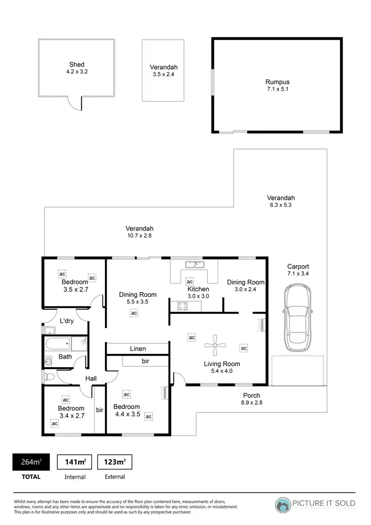 Floorplan of Homely house listing, 15 Bredford Grove, Andrews Farm SA 5114