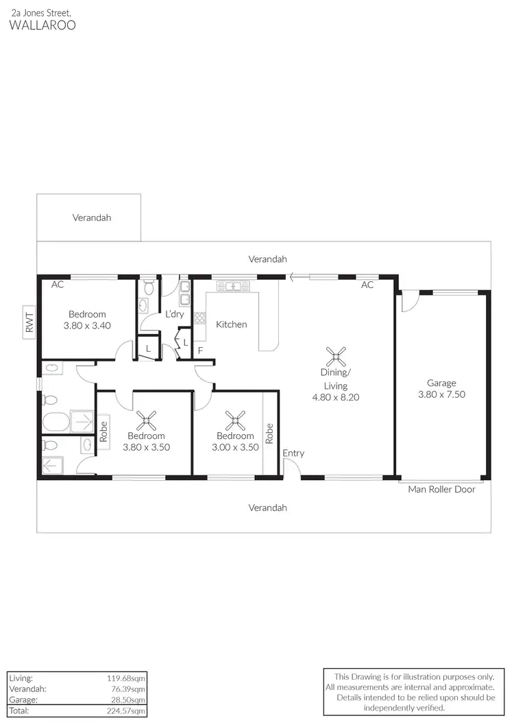 Floorplan of Homely house listing, 2A Jones Street, Wallaroo SA 5556