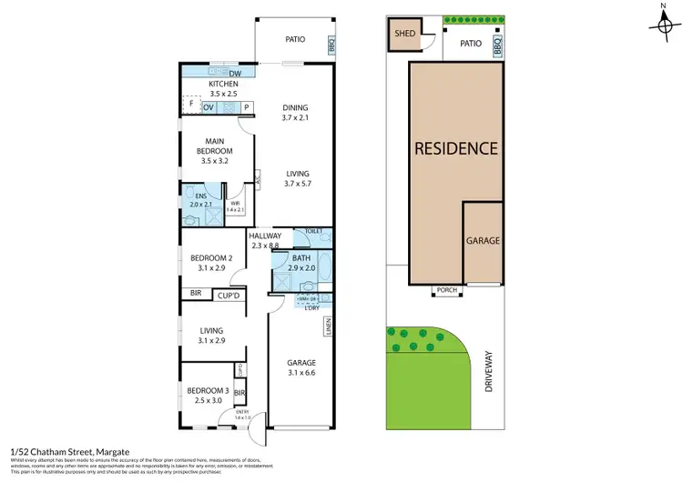 Floorplan of Homely unit listing, 1/52 Chatham Street, Margate QLD 4019