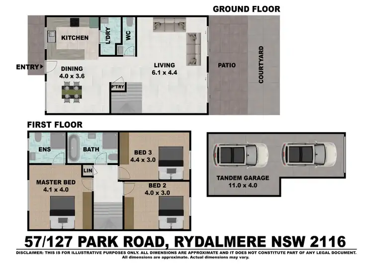 Floorplan of Homely townhouse listing, 57/127 Park Road, Rydalmere NSW 2116