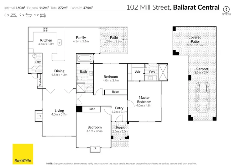 Floorplan of Homely house listing, 102 Mill Street, Ballarat Central VIC 3350