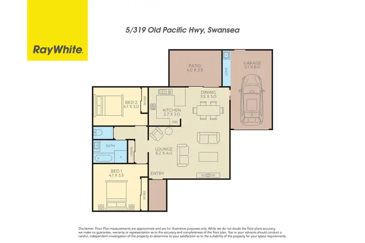 Floorplan of Homely villa listing, 5/319 Old Pacific Highway, Swansea NSW 2281