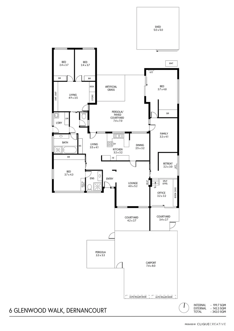 Floorplan of Homely house listing, 6 Glenwood Walk, Dernancourt SA 5075