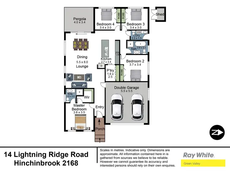 Floorplan of Homely house listing, 14 Lightning Ridge Road, Hinchinbrook NSW 2168
