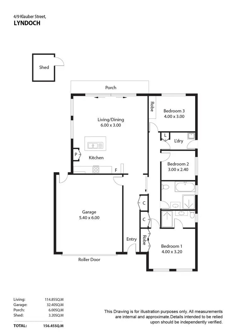 Floorplan of Homely house listing, 4/9 Klauber Street, Lyndoch SA 5351