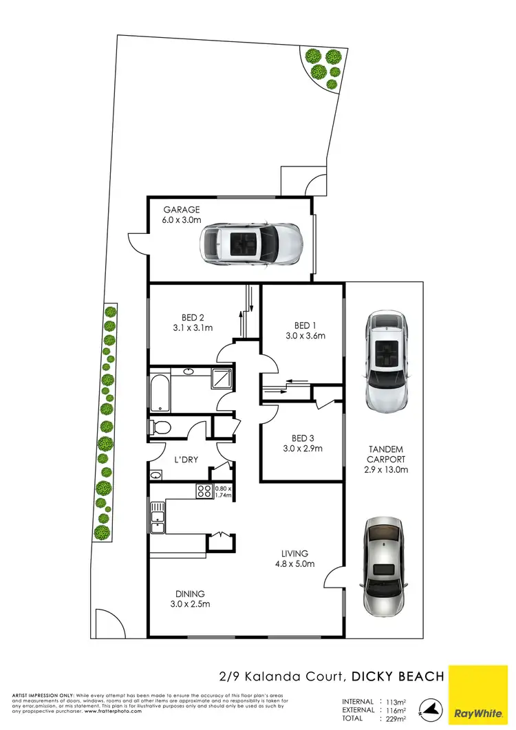 Floorplan of Homely unit listing, Unit 2/9 Kalanda Court, Dicky Beach QLD 4551