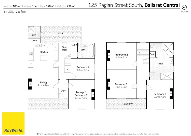 Floorplan of Homely house listing, 125 Raglan Street South, Ballarat Central VIC 3350