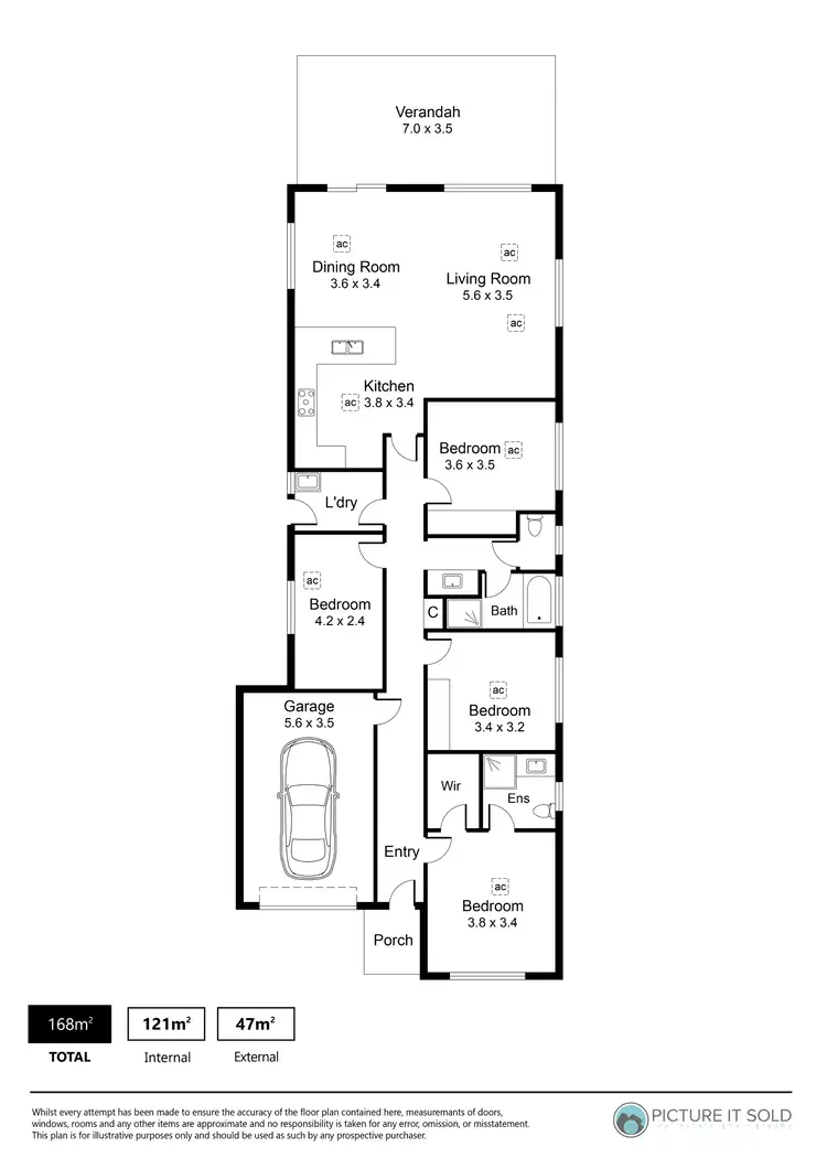 Floorplan of Homely house listing, 3 Gurney Terrace, Enfield SA 5085