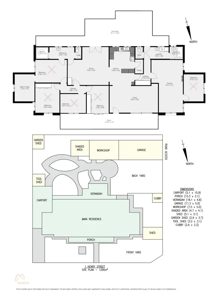 Floorplan of Homely house listing, 1 Henry Street, Whyalla Stuart SA 5608