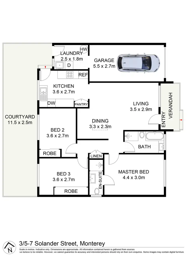 Floorplan of Homely villa listing, 3/5-7 Solander Street, Monterey NSW 2217