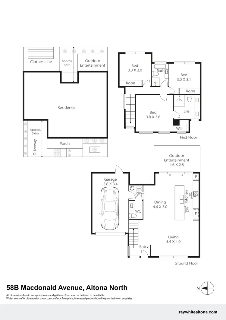 Floorplan of Homely townhouse listing, 58B MacDonald Avenue, Altona North VIC 3025