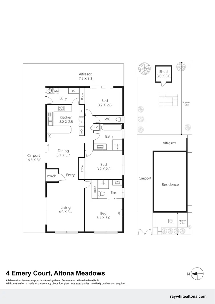 Floorplan of Homely house listing, 4 Emery Court, Altona Meadows VIC 3028