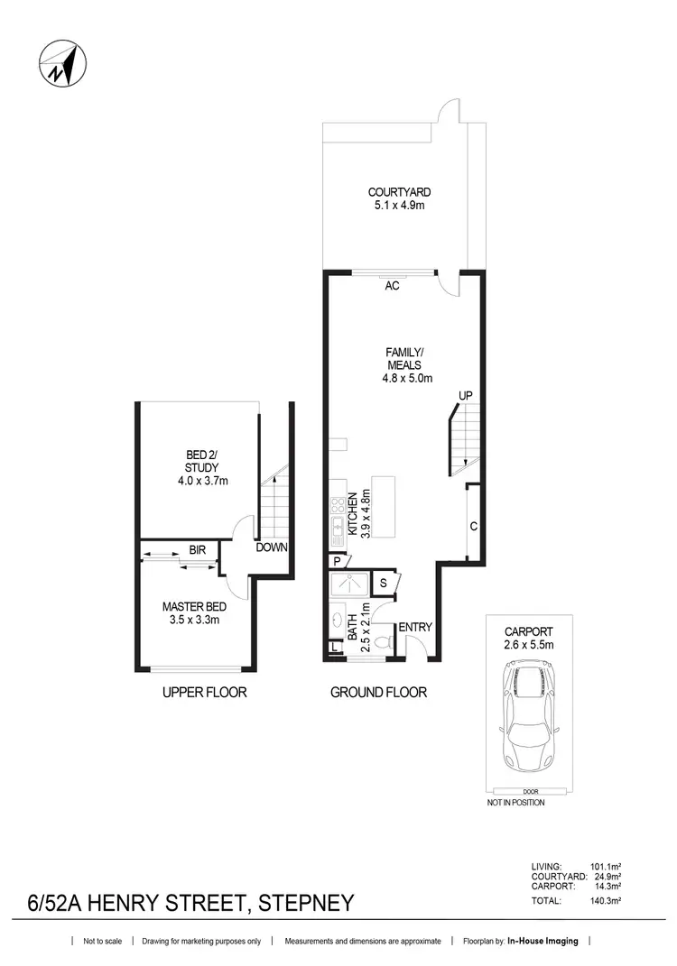 Floorplan of Homely townhouse listing, 6/52a Henry Street, Stepney SA 5069