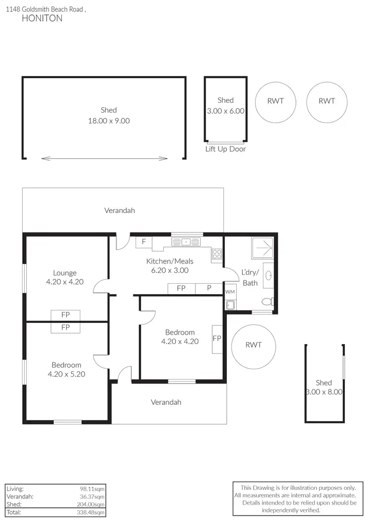 Floorplan of Homely house listing, 1148 Goldsmith Beach Road, Honiton SA 5576
