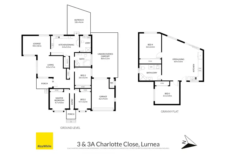 Floorplan of Homely house listing, 3 & 3A Charlotte Close, Lurnea NSW 2170