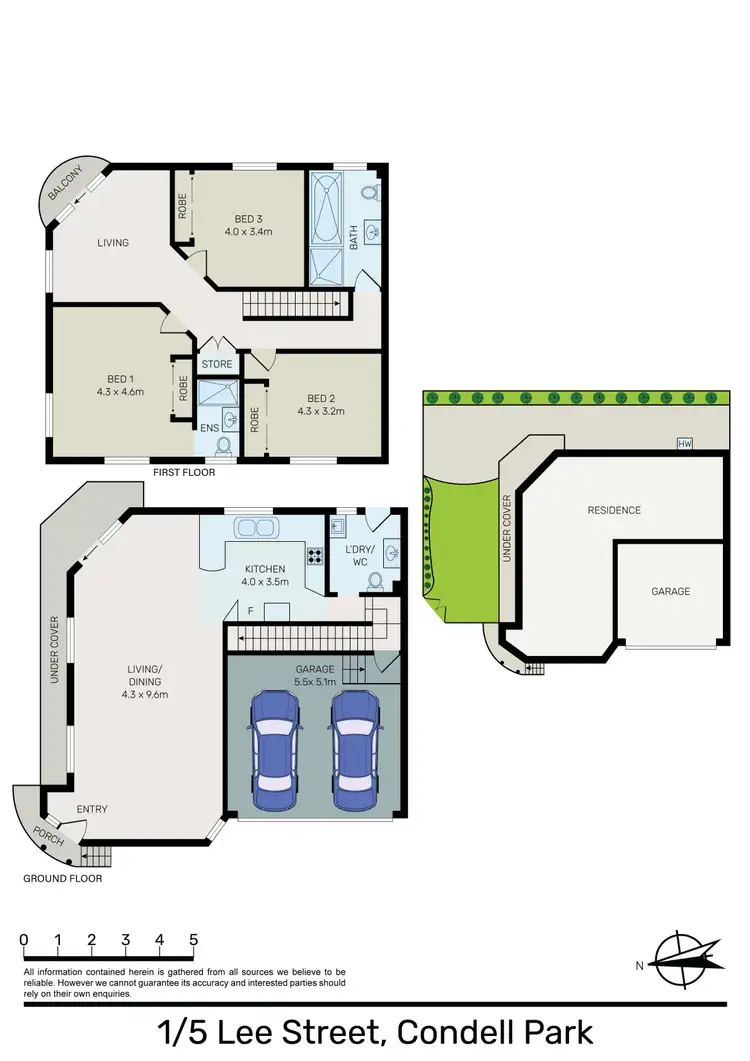 Floorplan of Homely townhouse listing, 1/5 Lee Street, Condell Park NSW 2200