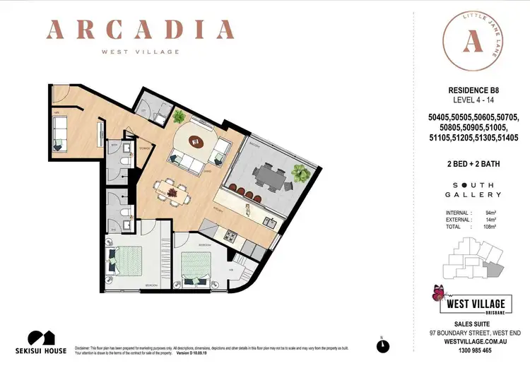 Floorplan of Homely apartment listing, 51305/21 Mollison Street, West End QLD 4101