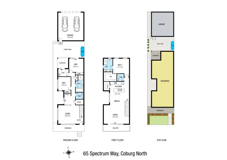 Floorplan of Homely house listing, 65 Spectrum Way, Coburg North VIC 3058