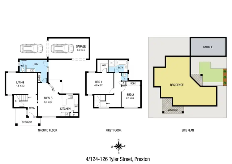 Floorplan of Homely townhouse listing, 4/124-126 Tyler Street, Preston VIC 3072