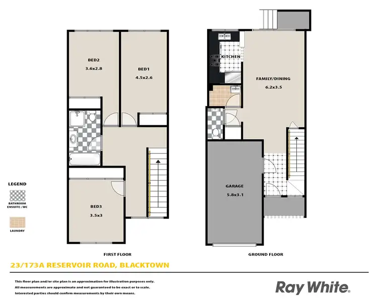 Floorplan of Homely townhouse listing, 23/173A Reservoir Road, Blacktown NSW 2148
