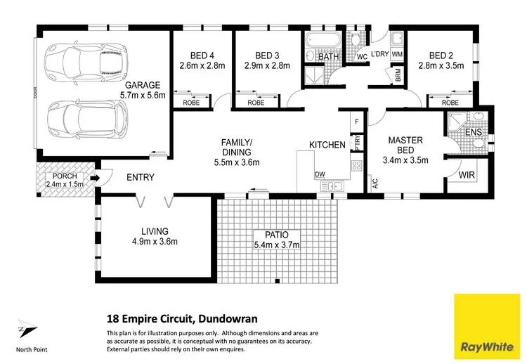 Floorplan of Homely house listing, 18 Empire Circuit, Dundowran QLD 4655