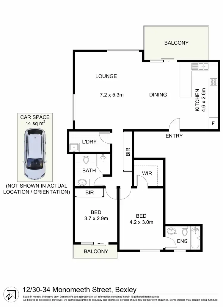 Floorplan of Homely unit listing, 12/30-34 Monomeeth Street, Bexley NSW 2207