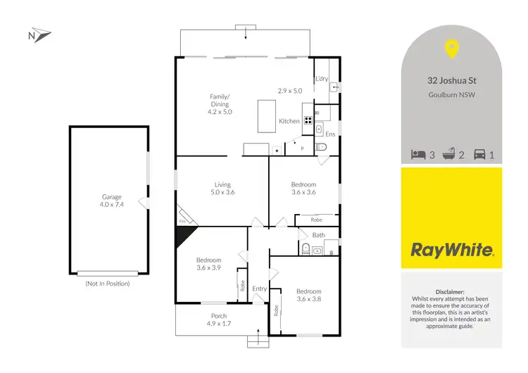 Floorplan of Homely house listing, 32 Joshua Street, Goulburn NSW 2580