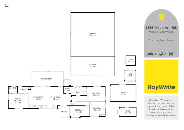 Floorplan of Homely rural property listing, 1344 Middle Arm Road, Middle Arm NSW 2580