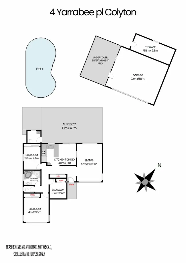 Floorplan of Homely house listing, 4 Yarrabee Place, Colyton NSW 2760