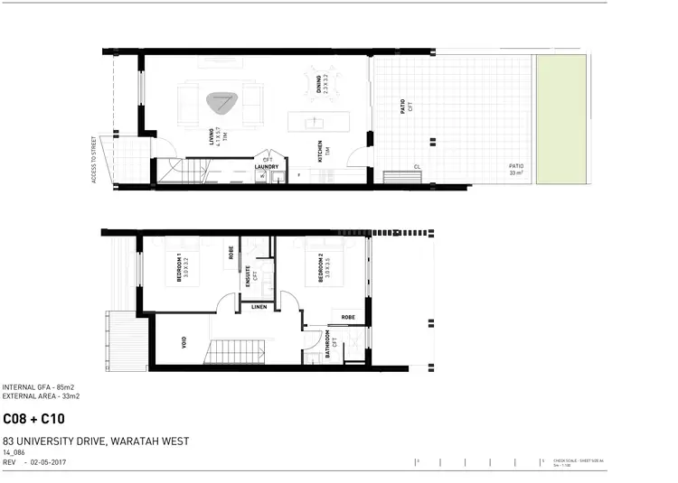 Floorplan of Homely townhouse listing, 5/1 Corymbia Way, Waratah West NSW 2298