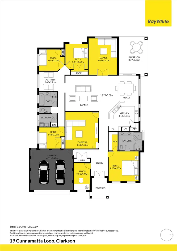 Floorplan of Homely house listing, 19 Gunnamatta Loop, Clarkson WA 6030