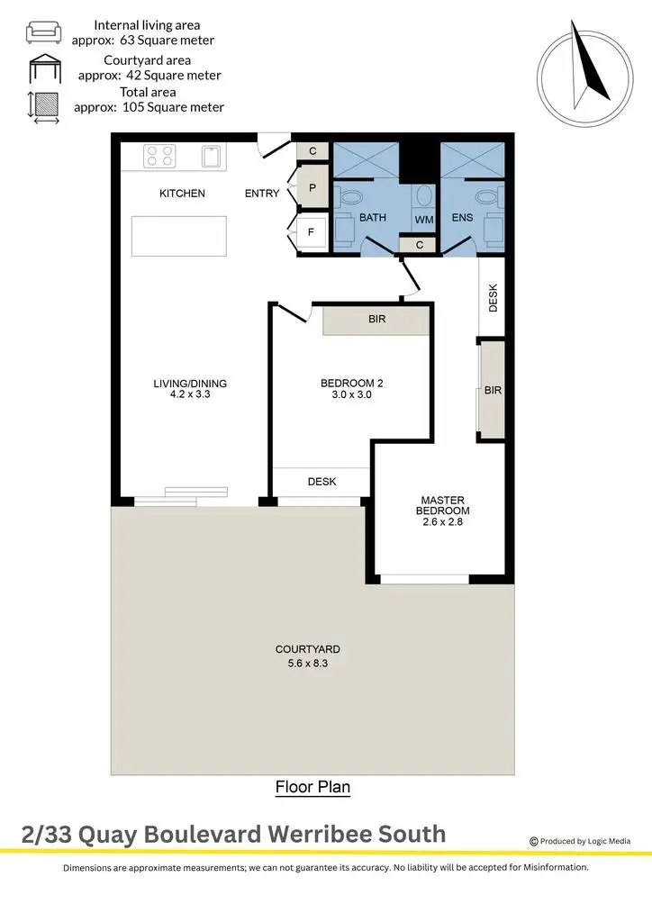 Floorplan of Homely apartment listing, G2/33 Quay Boulevard, Werribee South VIC 3030