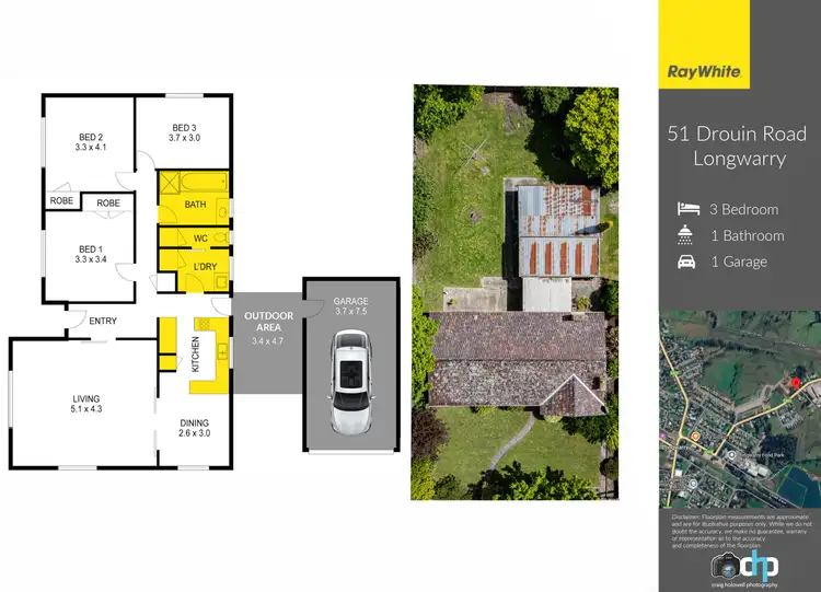 Floorplan of Homely house listing, 51 Drouin Road, Longwarry VIC 3816
