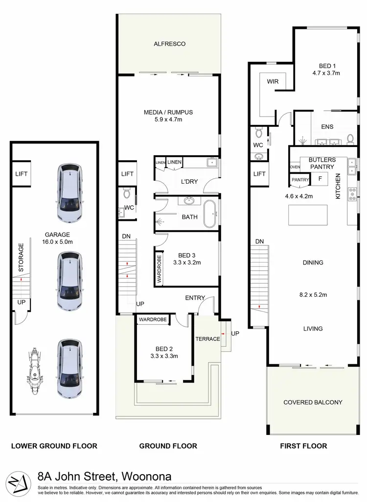 Floorplan of Homely semi-detached listing, 8A John Street, Woonona NSW 2517