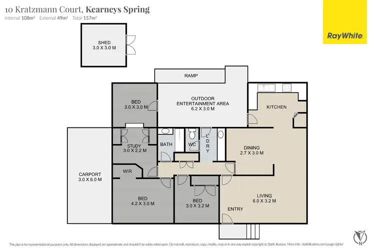 Floorplan of Homely house listing, 10 Kratzmann Court, Kearneys Spring QLD 4350