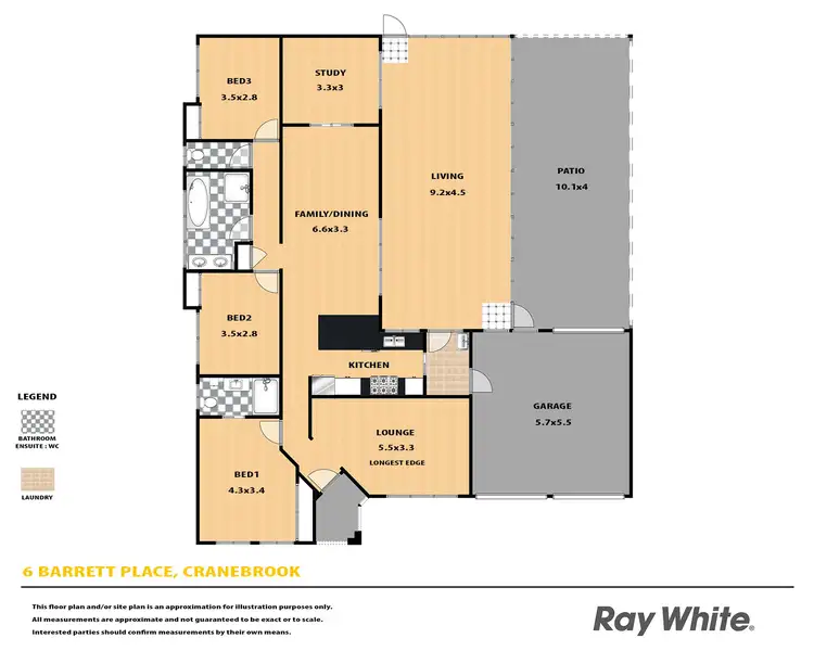 Floorplan of Homely house listing, 6 Barrett Place, Cranebrook NSW 2749