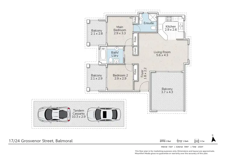 Floorplan of Homely unit listing, 17/24 Grosvenor Street, Balmoral QLD 4171