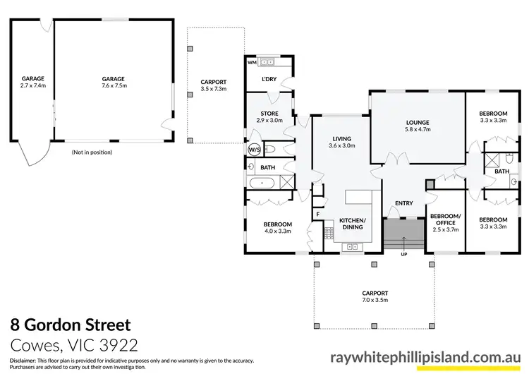 Floorplan of Homely house listing, 8 Gordon Street, Cowes VIC 3922