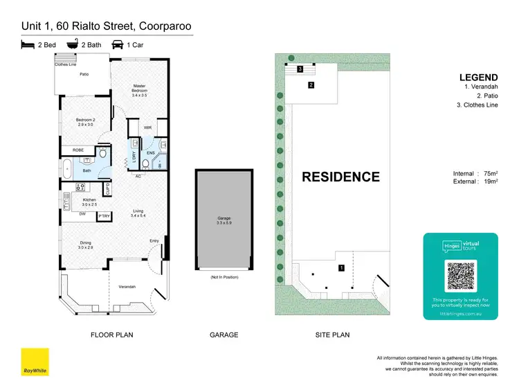 Floorplan of Homely unit listing, 1/60 Rialto Street, Coorparoo QLD 4151