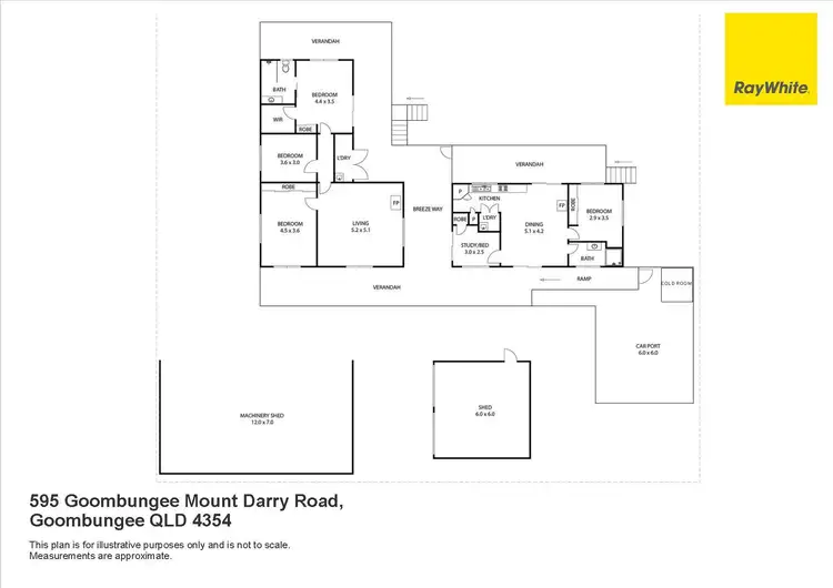Floorplan of Homely rural property listing, 595 Goombungee Mount Darry Road, Goombungee QLD 4354