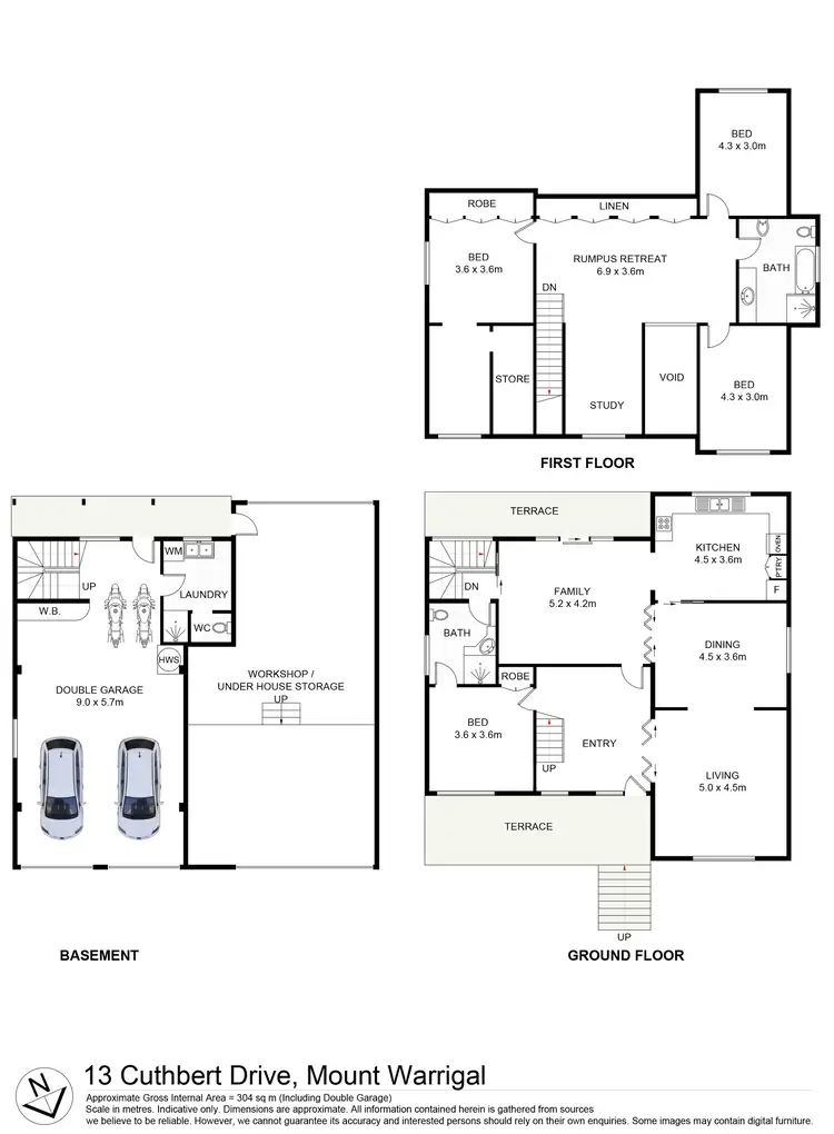 Floorplan of Homely house listing, 13 Cuthbert Drive, Mount Warrigal NSW 2528